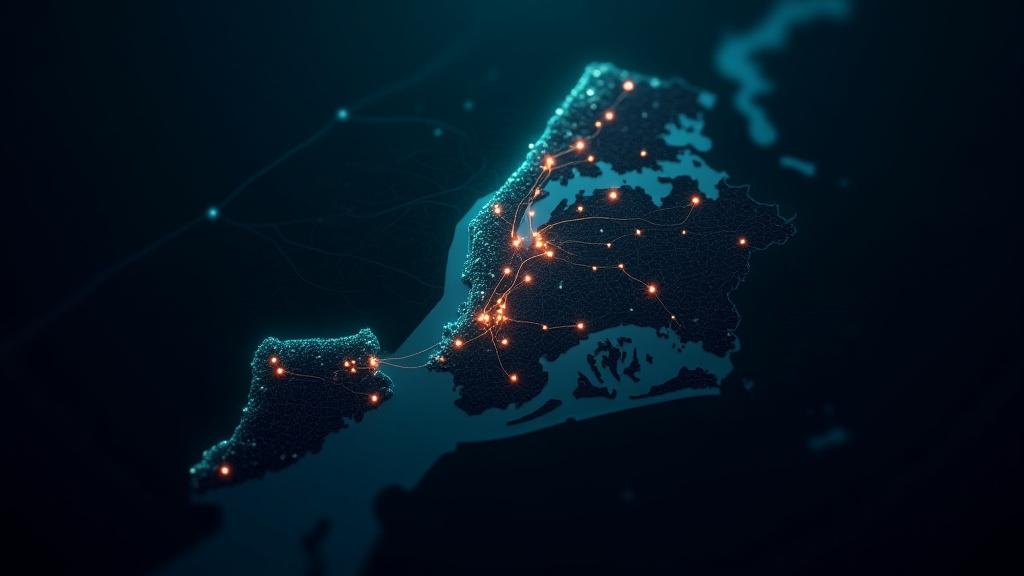 Real-time NYC delivery network map